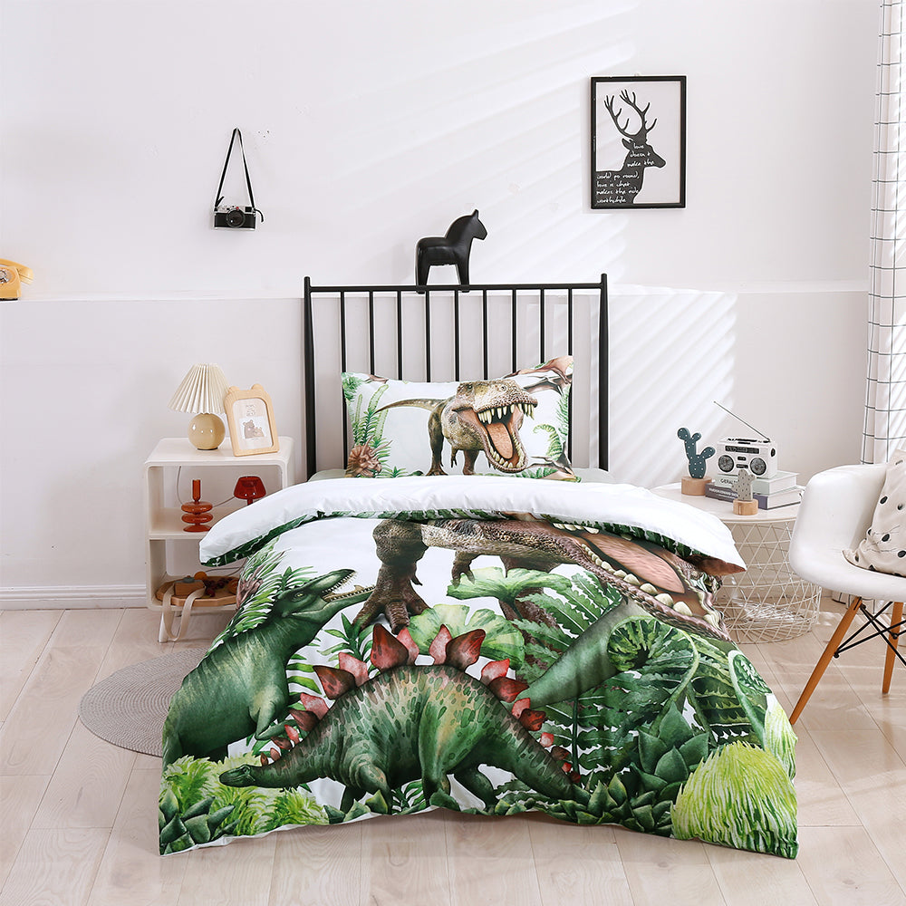 3D Dinosaur Jurassic Park Quilt Cover Set Bedding Set Duvet Cover Pillowcases 194