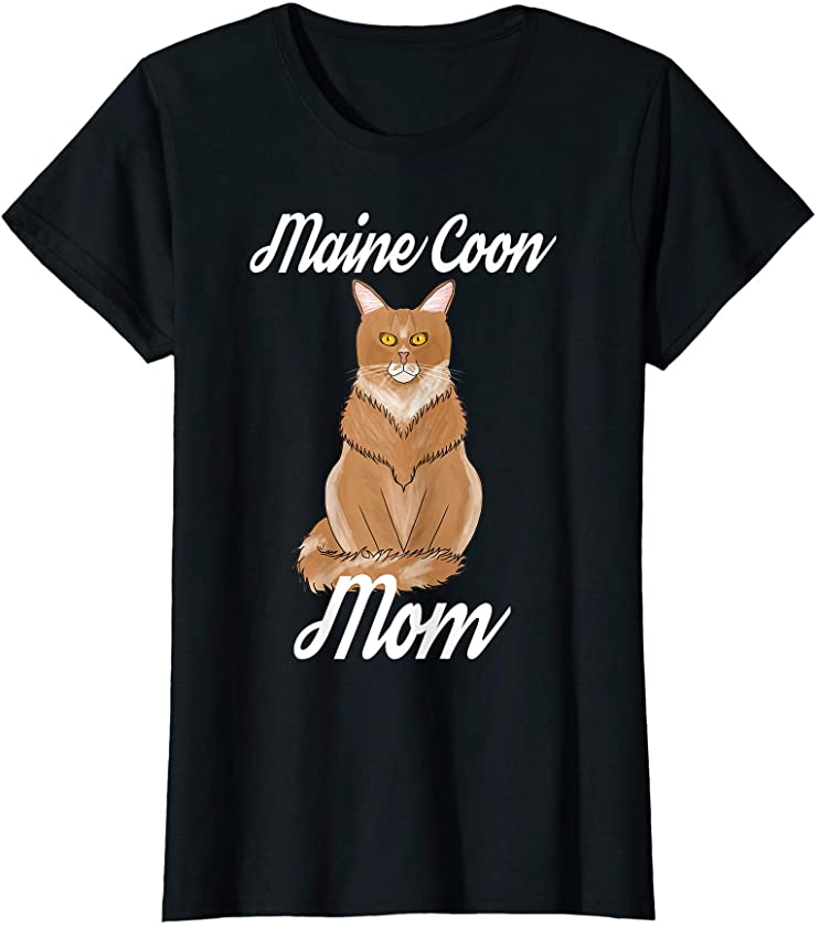 Womens Maine Coon Mom Cute Cat Kitten Meow Lover Women Gift T-Shirt