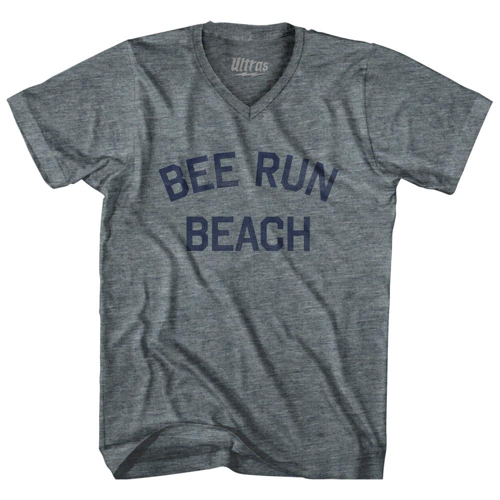 West Virginia Bee Run Beach Adult Tri-Blend V-neck Womens Junior Cut Vintage T-shirt