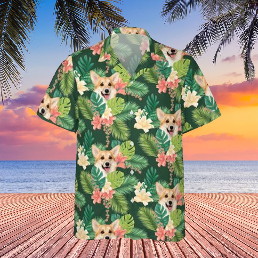 Corgi Hawaii Shirt Lily Floral Tropical Pattern Gift For Lovers Ha75294