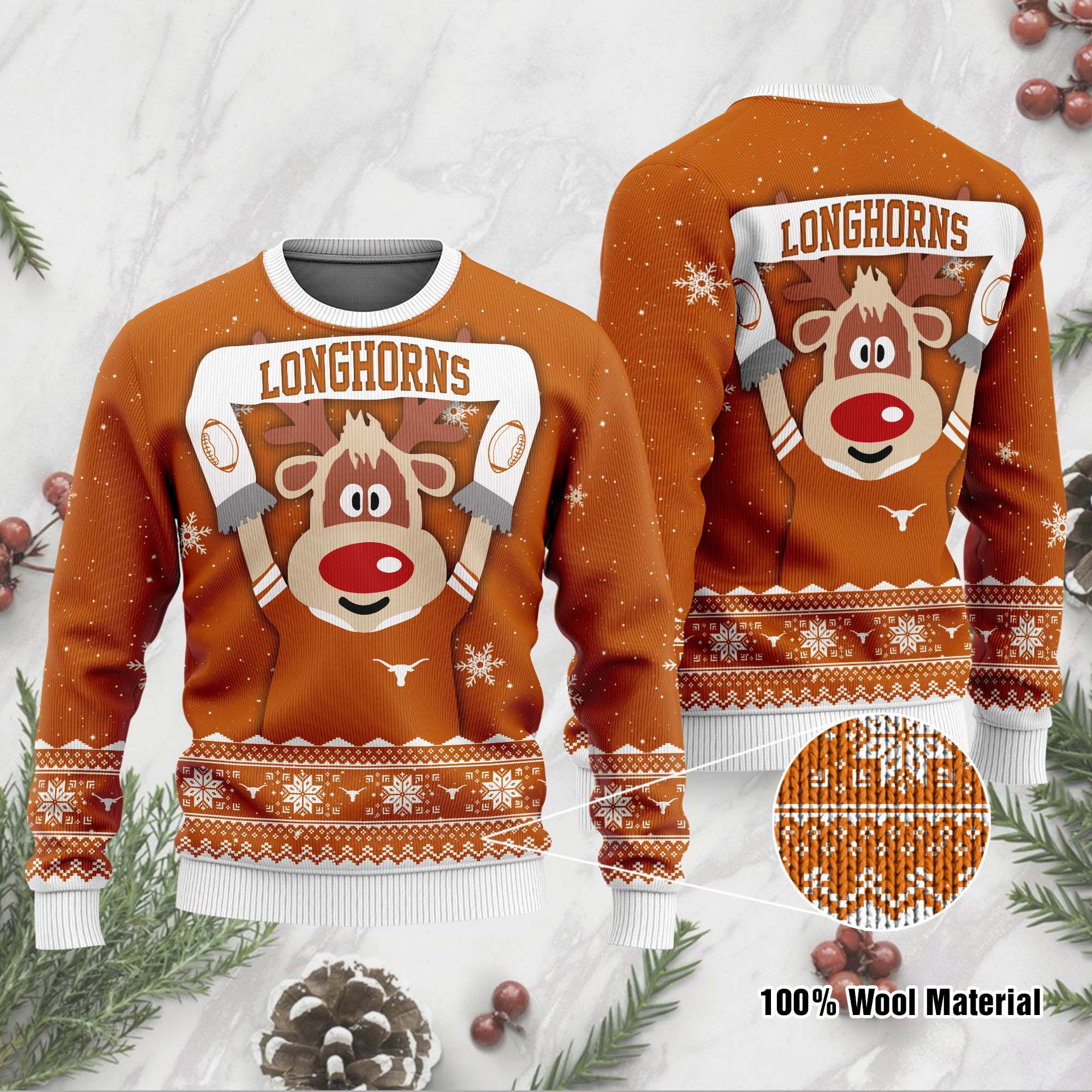 Texas Longhorns Ugly Sweater 190 L1BTH0294-XM