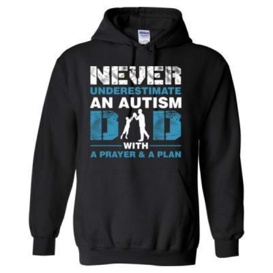 AGR Never Underestimate An Autism Dad With A Prayer & A Plan – Heavy Blend™ Hooded Sweatshirt