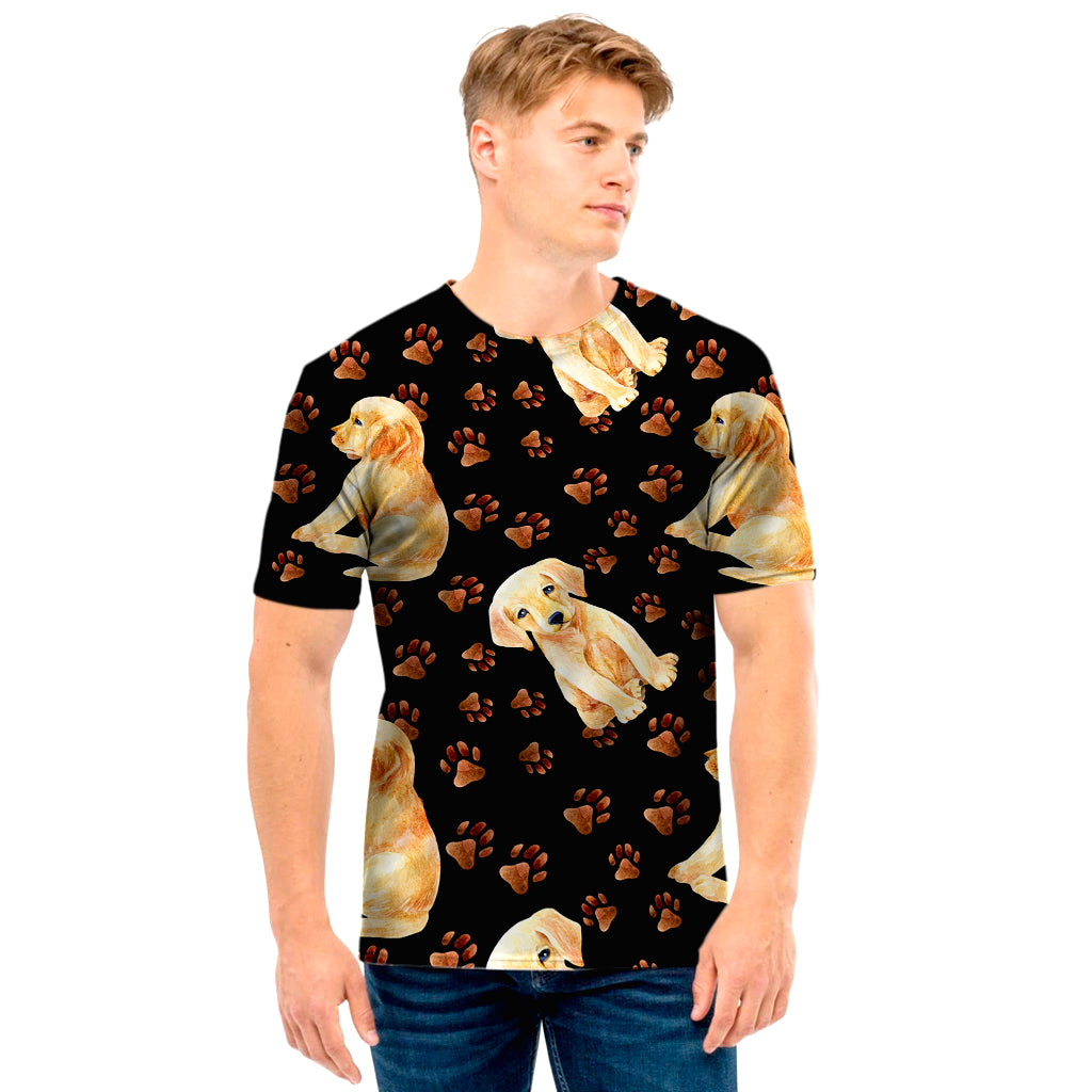 Labrador Retriever Puppy Pattern Print Men’S T-Shirt