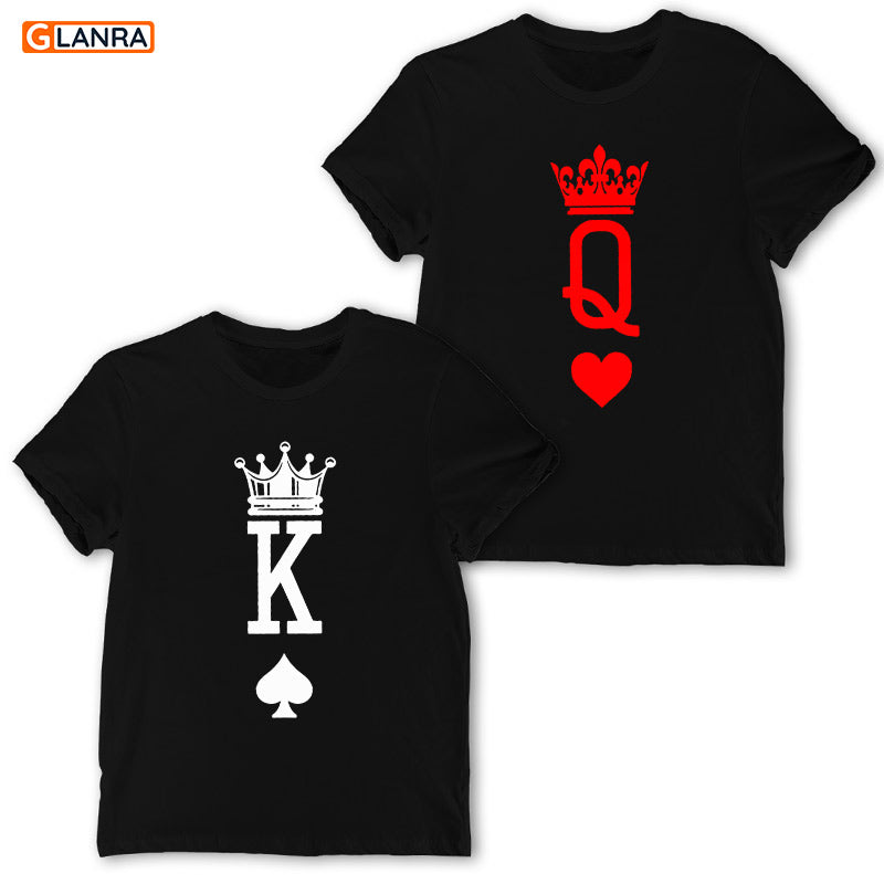 King Of Spades And Queen Of Hearts Couple Shirt, Couple Shirt, Matching Couple Shirt, Playing Card Couple Shirt, T-Shirt, Tee