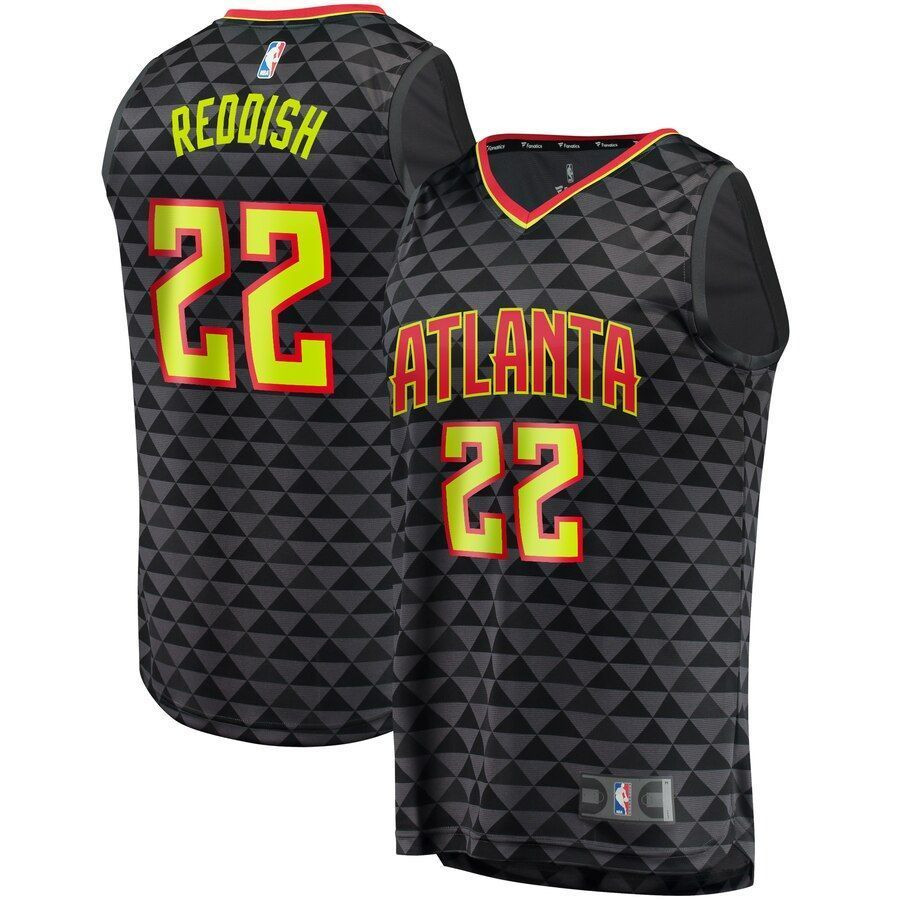 Cam Reddish Atlanta Hawks 2019 NBA Draft First Round Pick Fast Break Jersey Black Icon Brandedition 2019