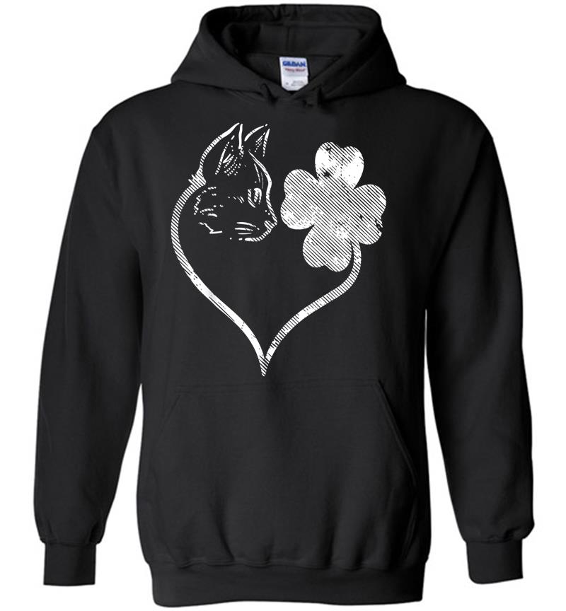 Cat Silhouette Shamrock St Patricks Day Kitten Lover Pet Hoodies