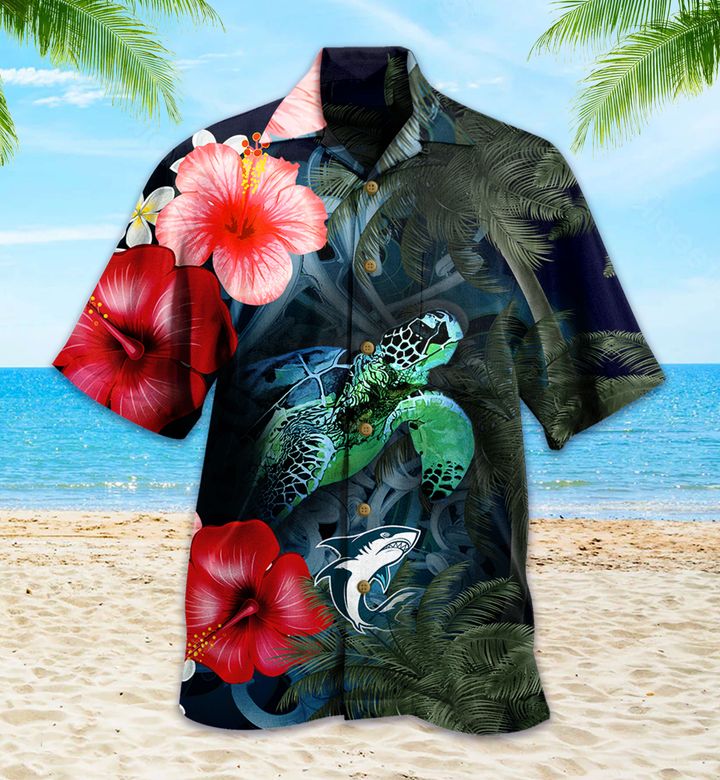 Sea Turtle Dark Green Hawaii Shirt Ha34063