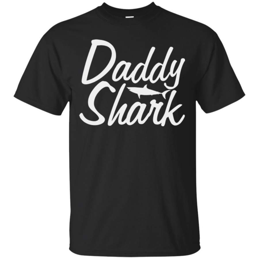 AGR Father’s Day Shirt Daddy Shark Fishing Tees Grandpa Dad Gift