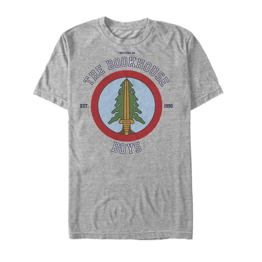 Twin Peaks Men’s Bookhouse Boys  T Shirt Athletic Heather