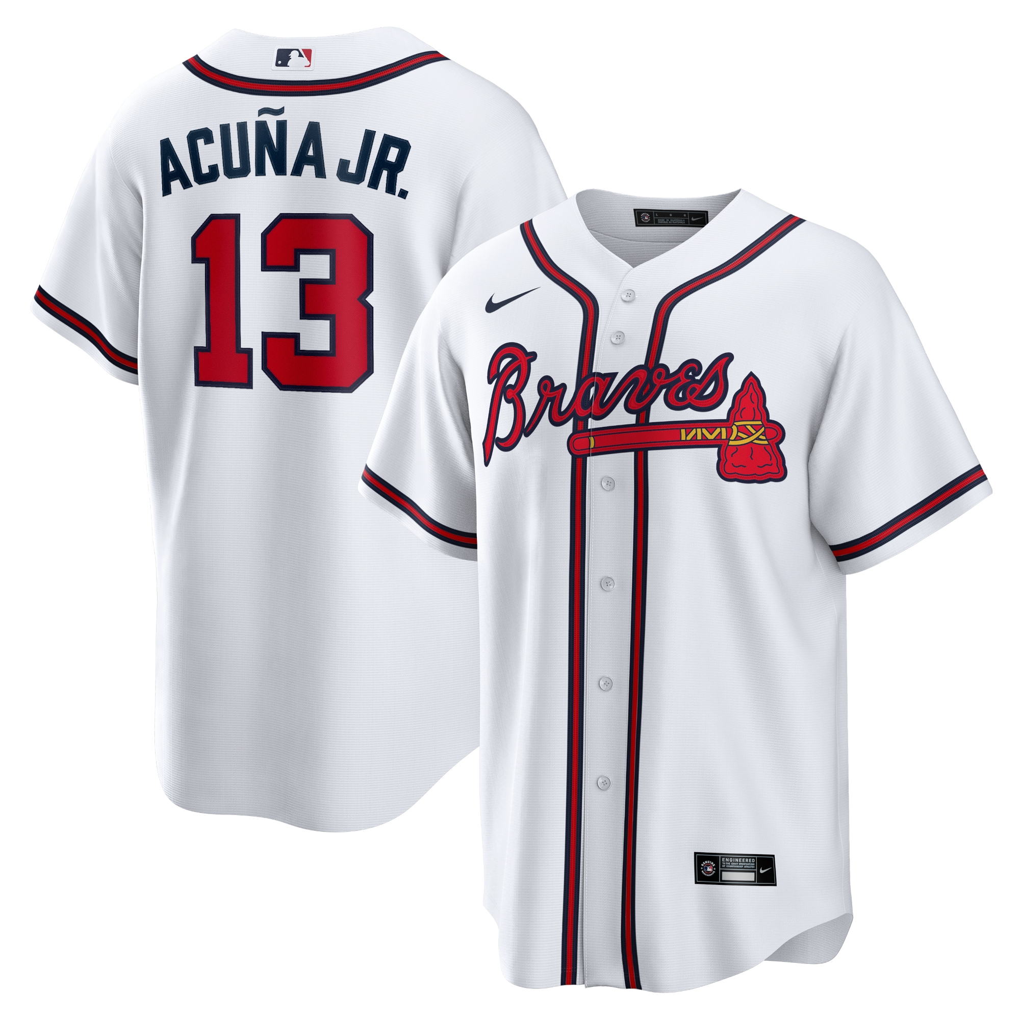 Ronald Acuna Jr. Atlanta Braves Home Replica Player Name Jersey – White