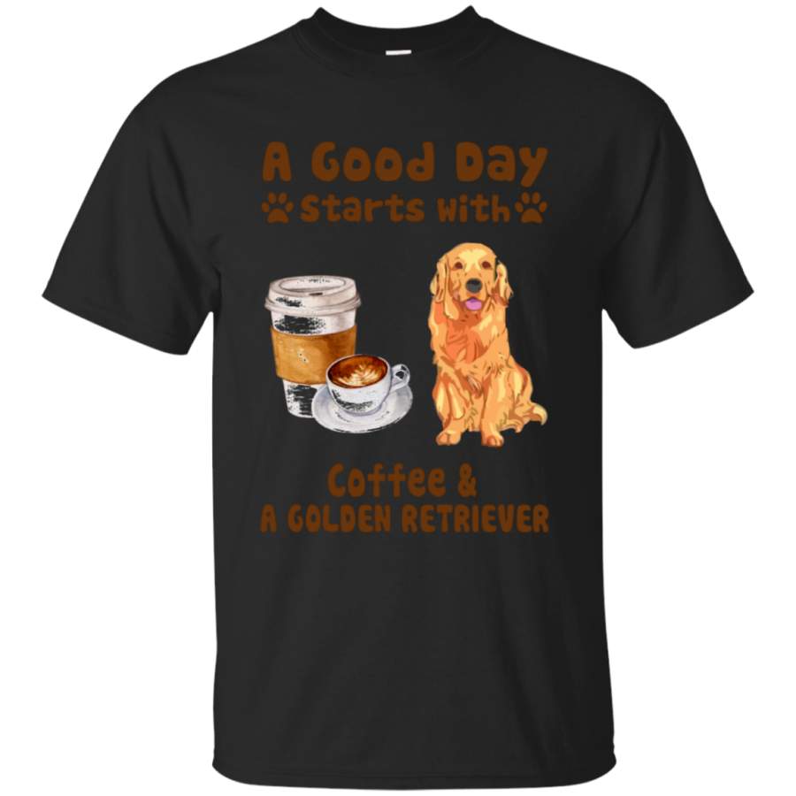 AGR A good day starts with coffee and golden retriever – Men’s Premium T-Shirt