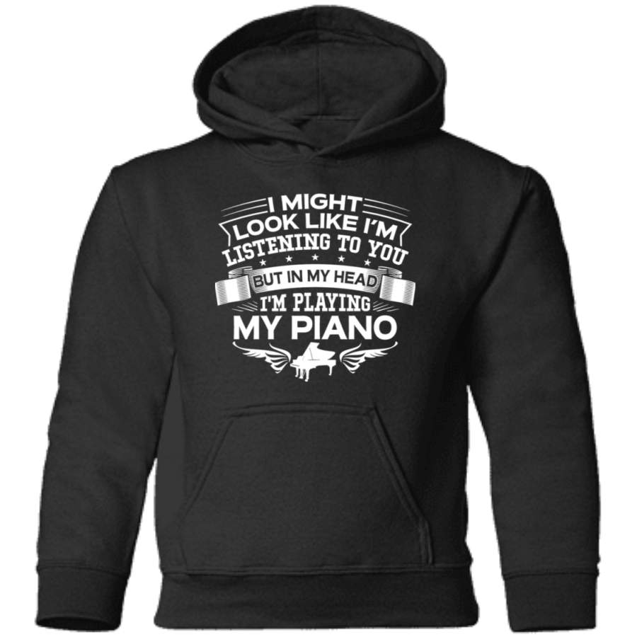 AGR In My Head I’m Playing My Piano Toddler Pullover Hoodie