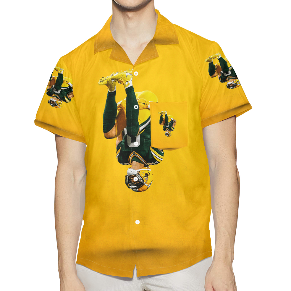 Green Bay Packers Christian Watson No9 3D All Over Print Summer Beach Hawaiian Shirt With Pocket