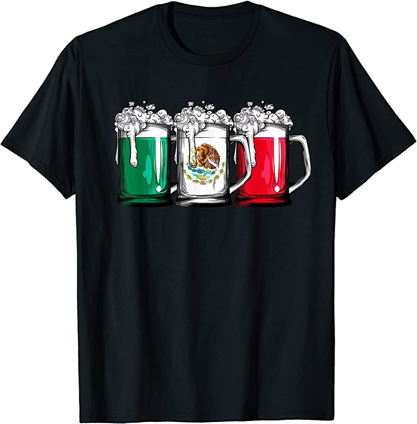 Beer Mexican Flag T shirt Cinco de Mayo Women Mexico Gifts T-Shirt