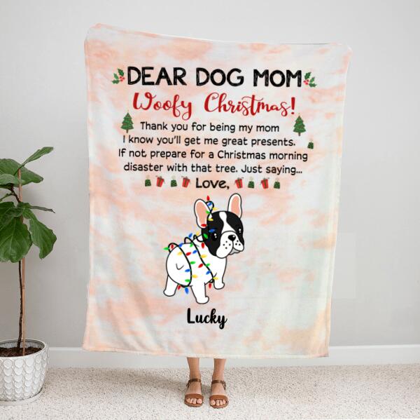 Personalized Large Christmas Blankets – Christmas Gifts For Dog Moms – Up To 6 Dogs