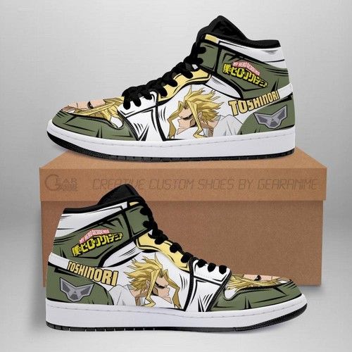 Toshinori yagi jordan sneakers custom my hero academia anime shoes mn0