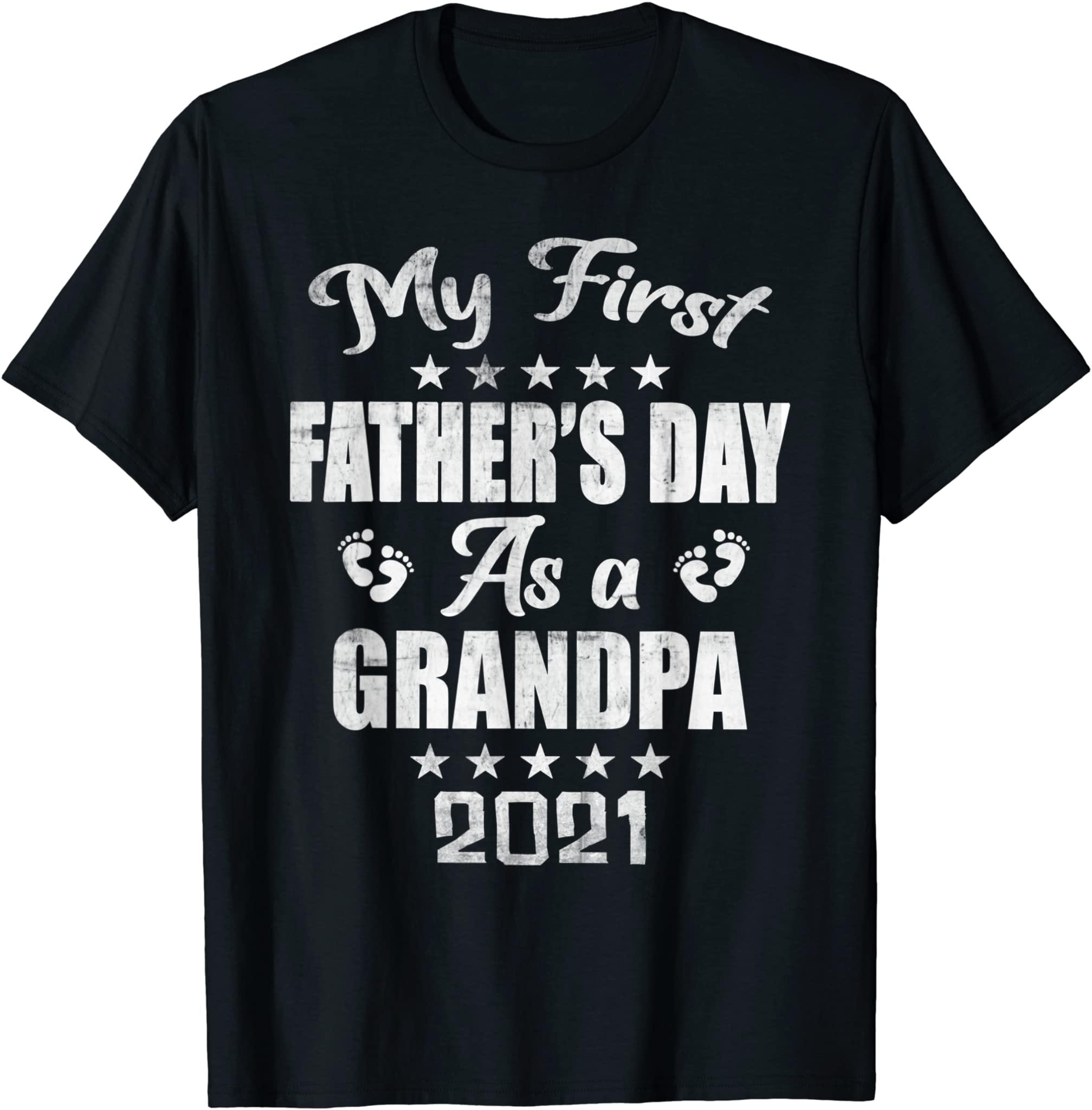 Mens My First Father’S Day As A Grandpa – New Baby Announcement T-Shirt