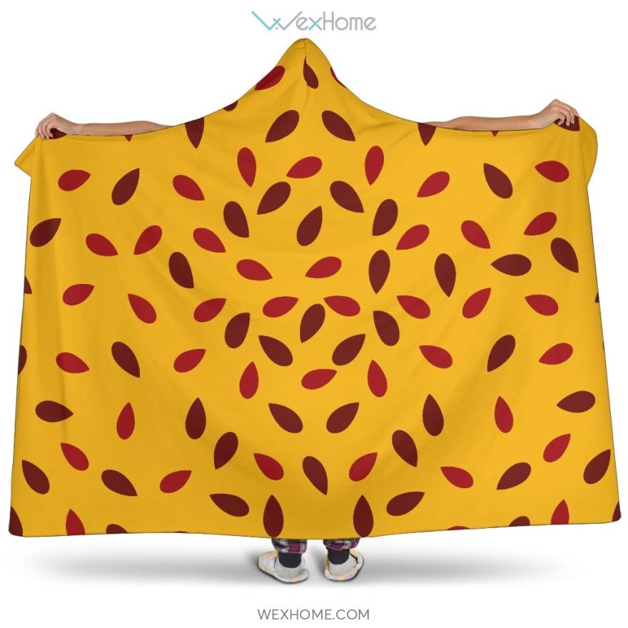 Passion Fruit Texture Hooded Blanket