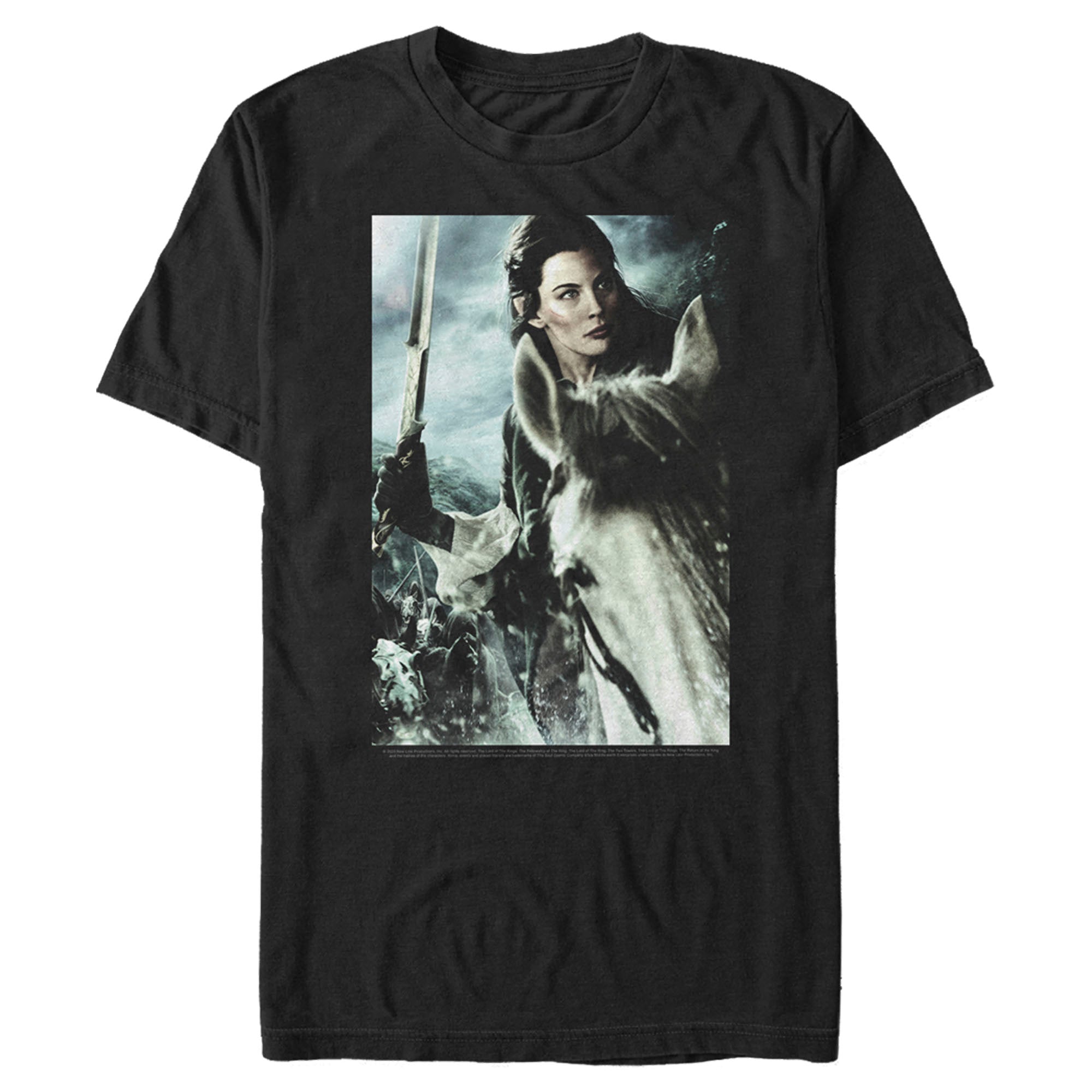 The Lord Of The Rings Men’S Fellowship Of The Ring Arwen Poster  T-Shirt