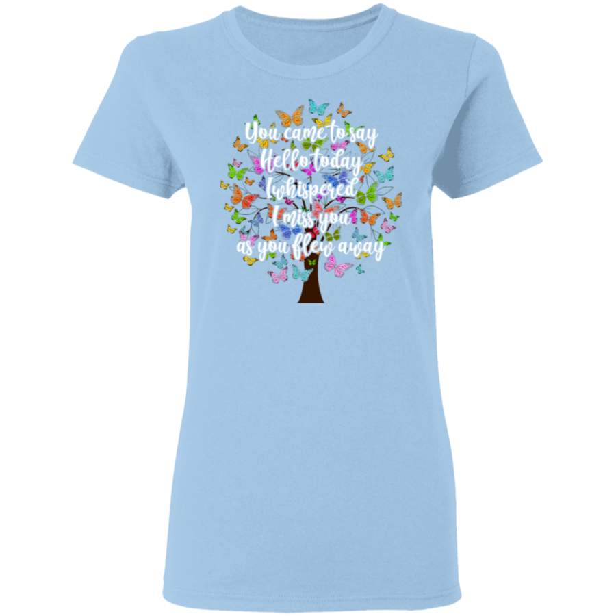 I Whispered I Miss You Cute Butterfly Valentine Ladies Shirt