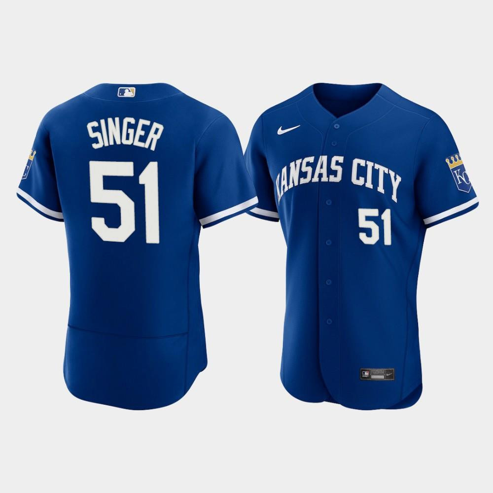 Brady Singer 51 Kansas City Royals Men’s 2022-23 Alternate Jersey – Royal Jersey