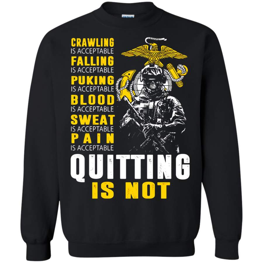 AGR Crawling Falling Puking Blood Sweat Pain USMC Sweatshirt