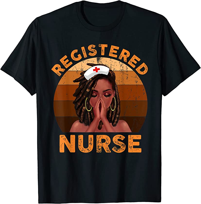 Retro Registered Nurse Black Girl Magic Black History Month T-Shirt