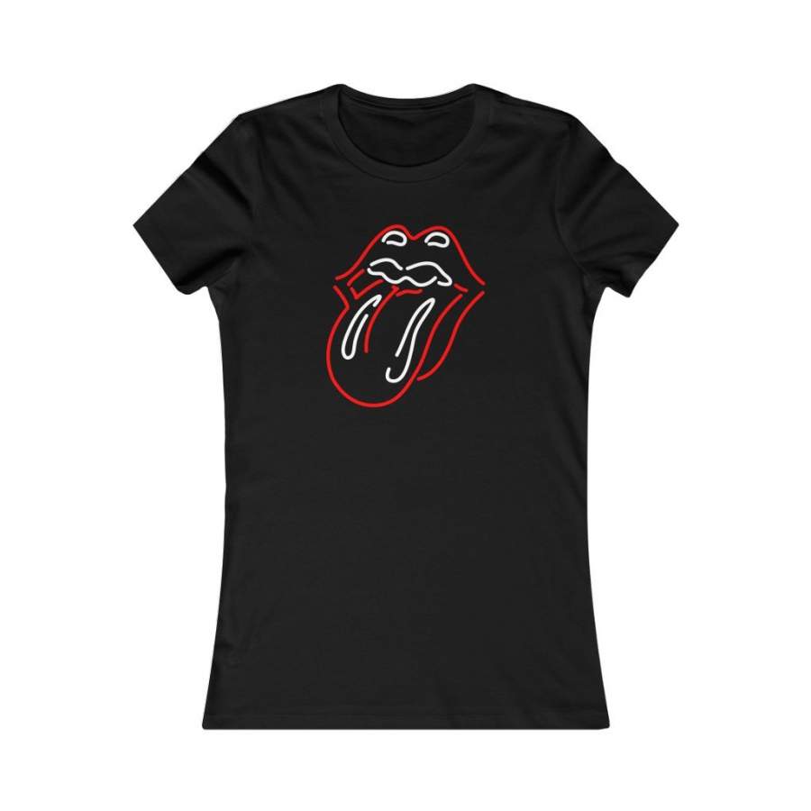 Women’s Rolling Stones Outline Tounge Favorite Tee