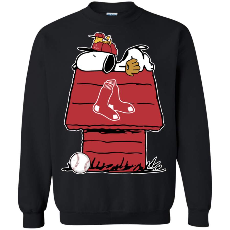 AGR Boston Red Sox Baseball Snoopy The Peanuts T-shirts Sweatshirts Hoodies