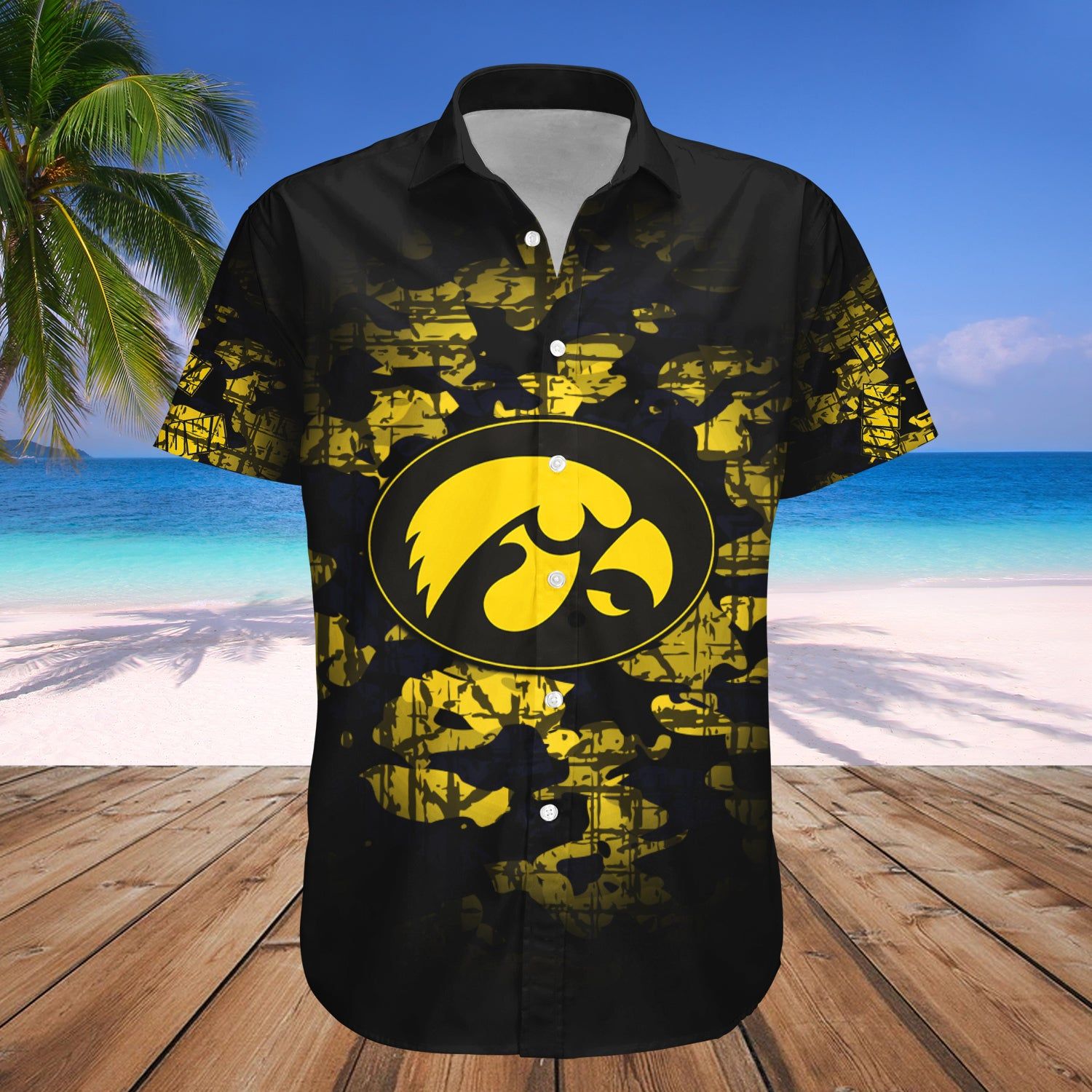 Iowa Hawkeyes Hawaii Shirt Camouflage Vintage – NCAA