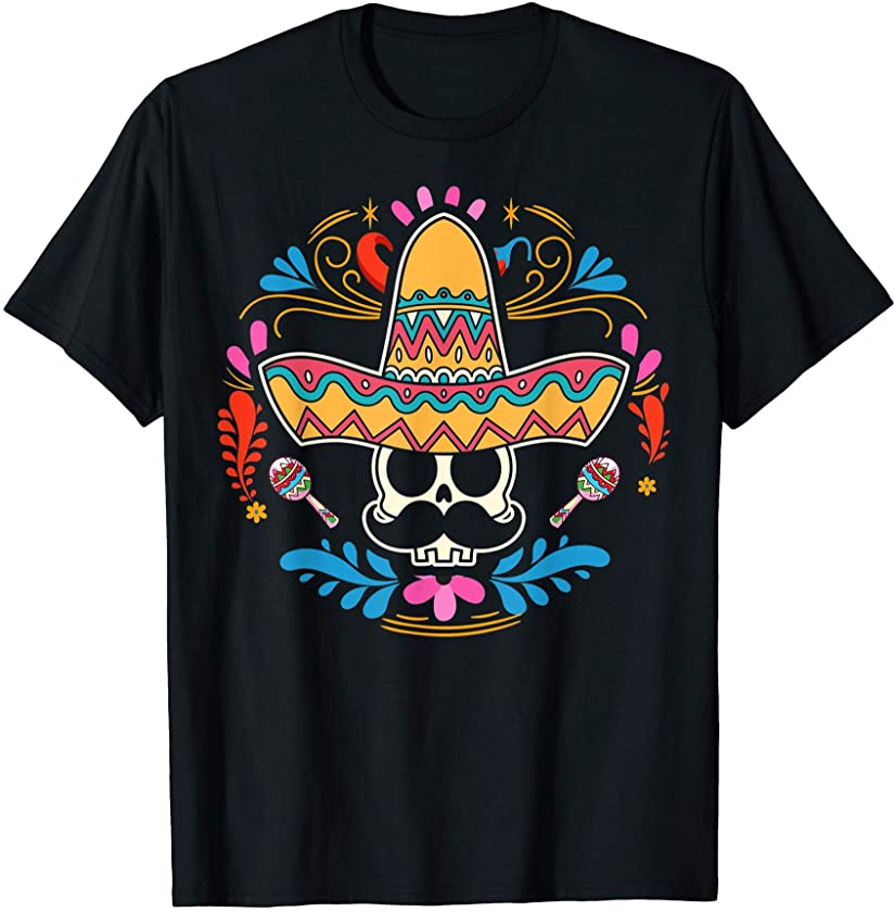 Spirit Animal Fiesta Sombrero Skull Calavera Cinco De Mayo T-Shirt