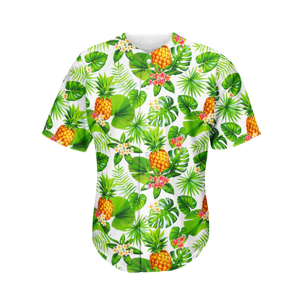 Aloha Hawaii Pineapple Pattern Print Baseball Jersey Ha93941