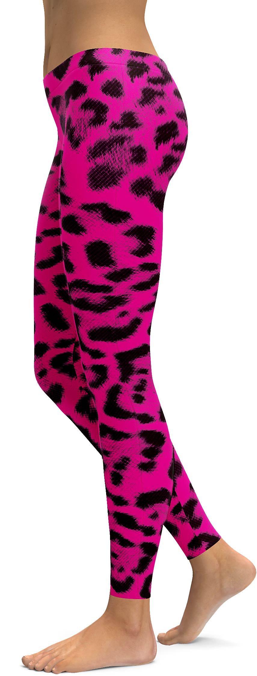 Pink Leopard Skin Leggings