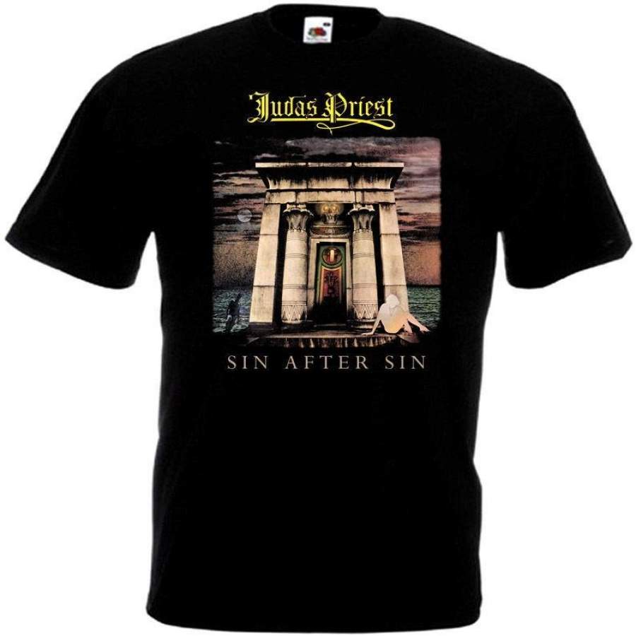 Judas Priest Sin After Sin Male T Shirt Black Poster