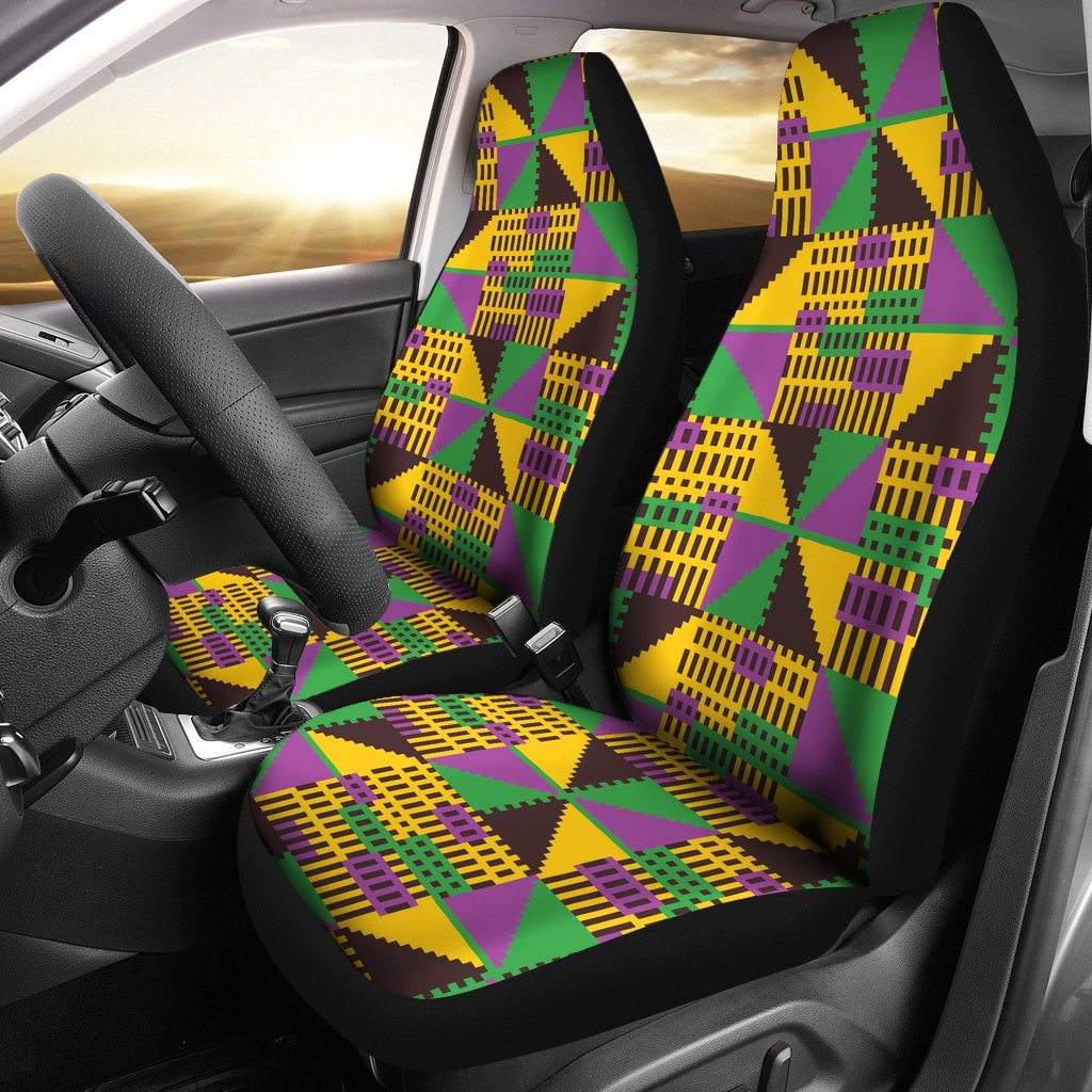 Kente Triangle Design African Print Car Seat Covers