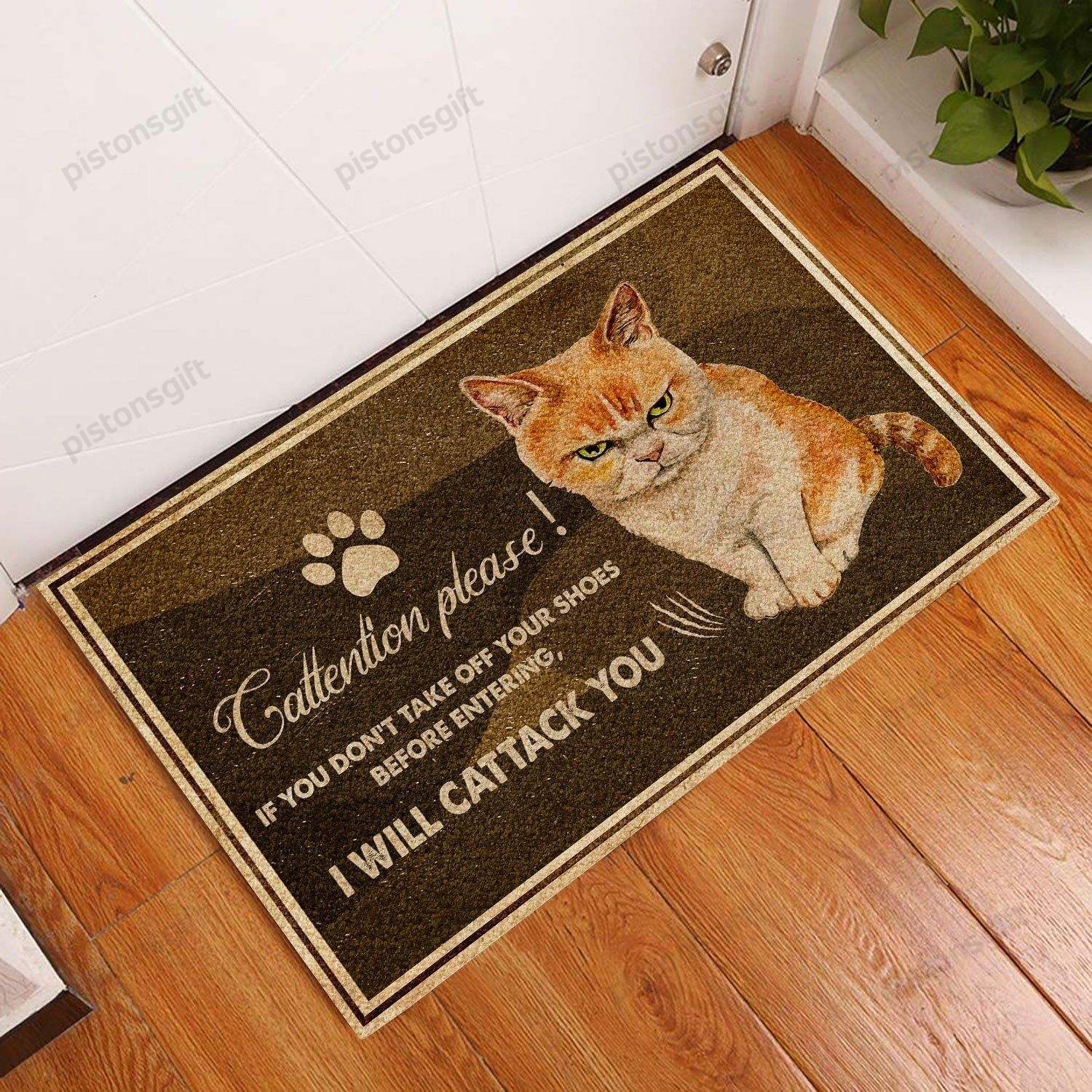 Cat If You Don’t Take Off Your Shoes Doormat | Welcome Mat