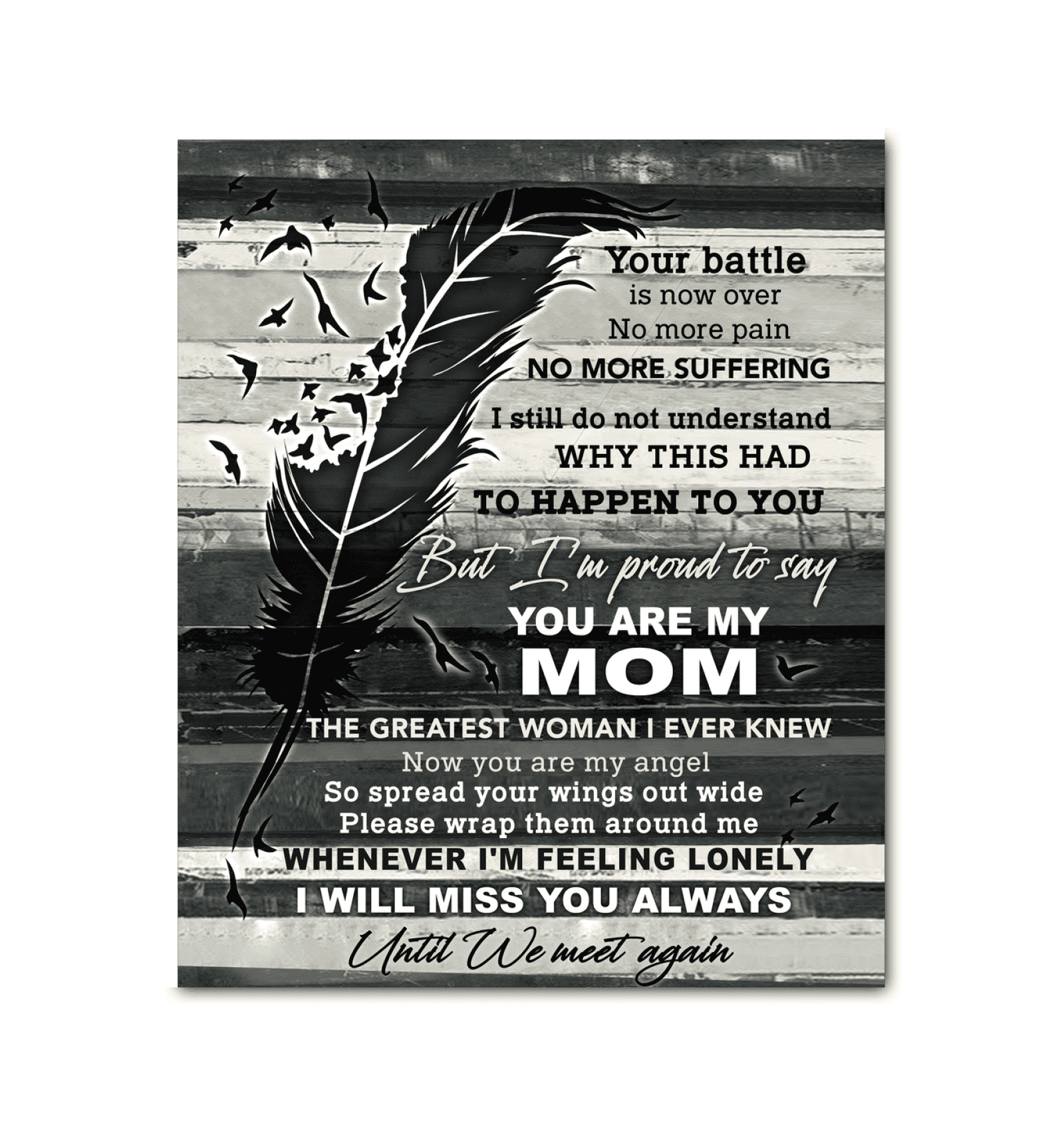 You Are Mom I Will Miss You Always Portrait Poster And Canvas Gift For Mom Home Decor Wall Art Visual Art