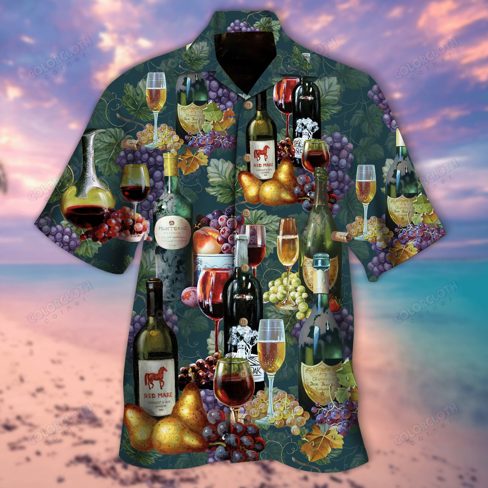 Wine Cellar Bar Colorful Hawaiian Shirt RE