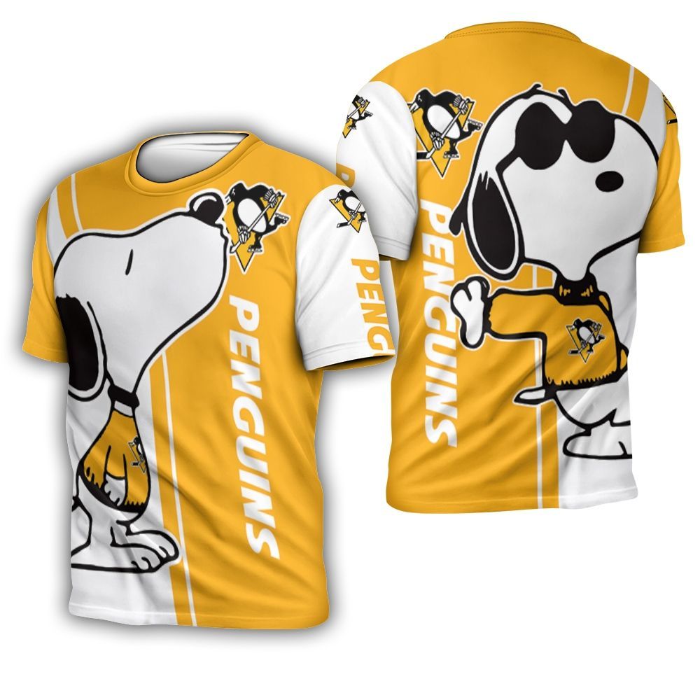 Pittsburgh Penguins Snoopy Lover 3D Printed 3D T-Shirt