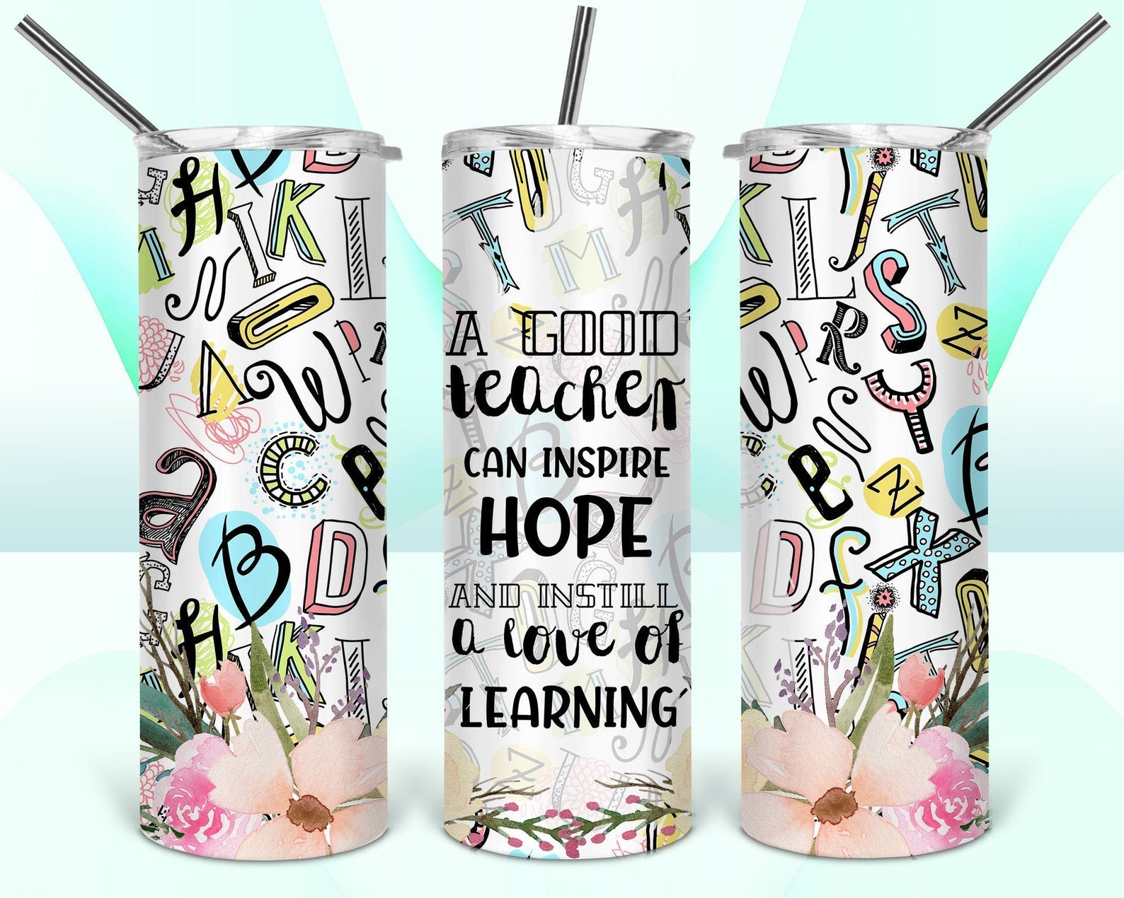 Teacher 20Oz Skinny Tumbler