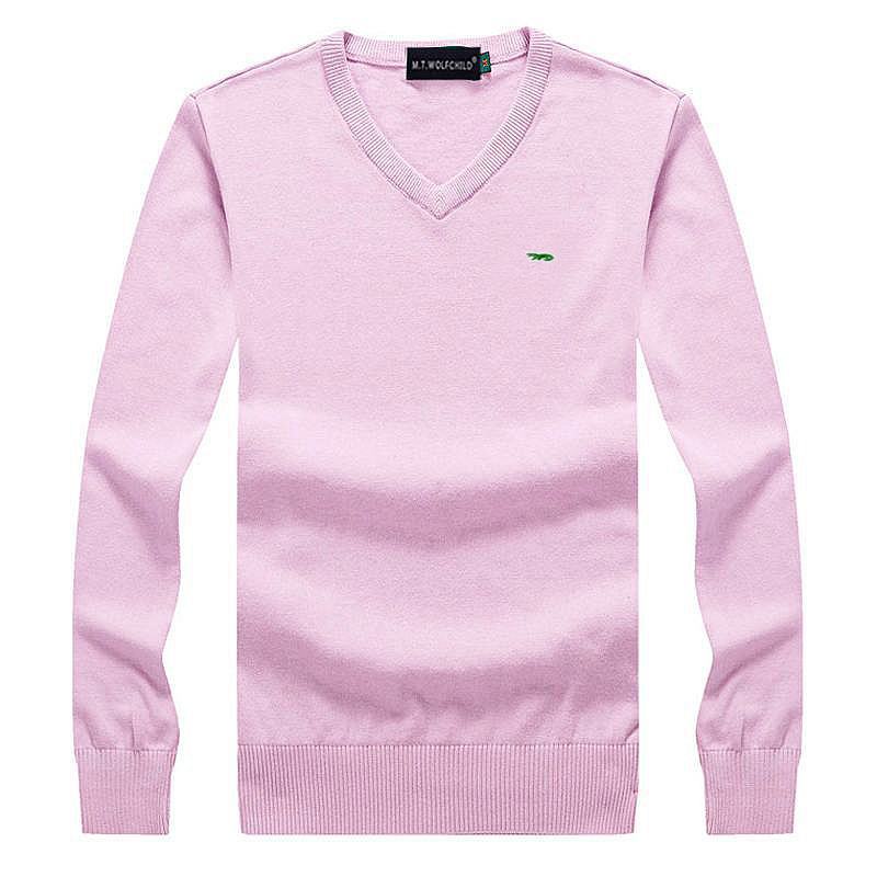 100% Cotton Men Sweaters Autumn Winter V-Neck Long Sleeve Knitted Clothing Tops Solid Pullovers Sweaters Male Casual Sweaters alx