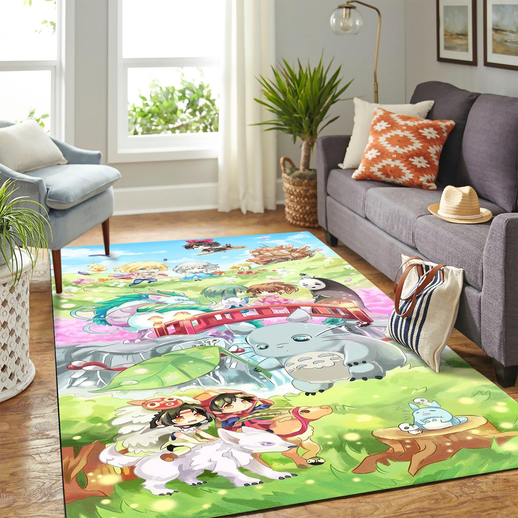 Ghibli Studio Area Rug Geeky Carpet – Home Decor – Bedroom Living Room Décor