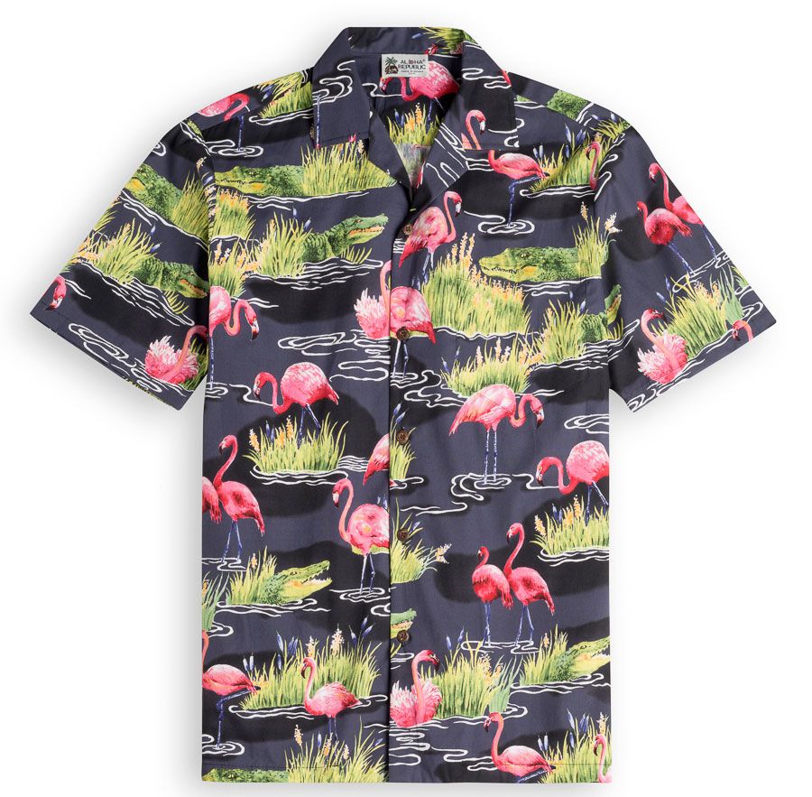 Flamingo Blue Nice Design Hawaii Shirt Ha36438