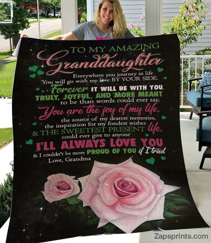 Gift For Granddaughter – To My Granddaughter – You Are The Joy Of My Life – Grandma Gift To Granddaughter  – Blanket