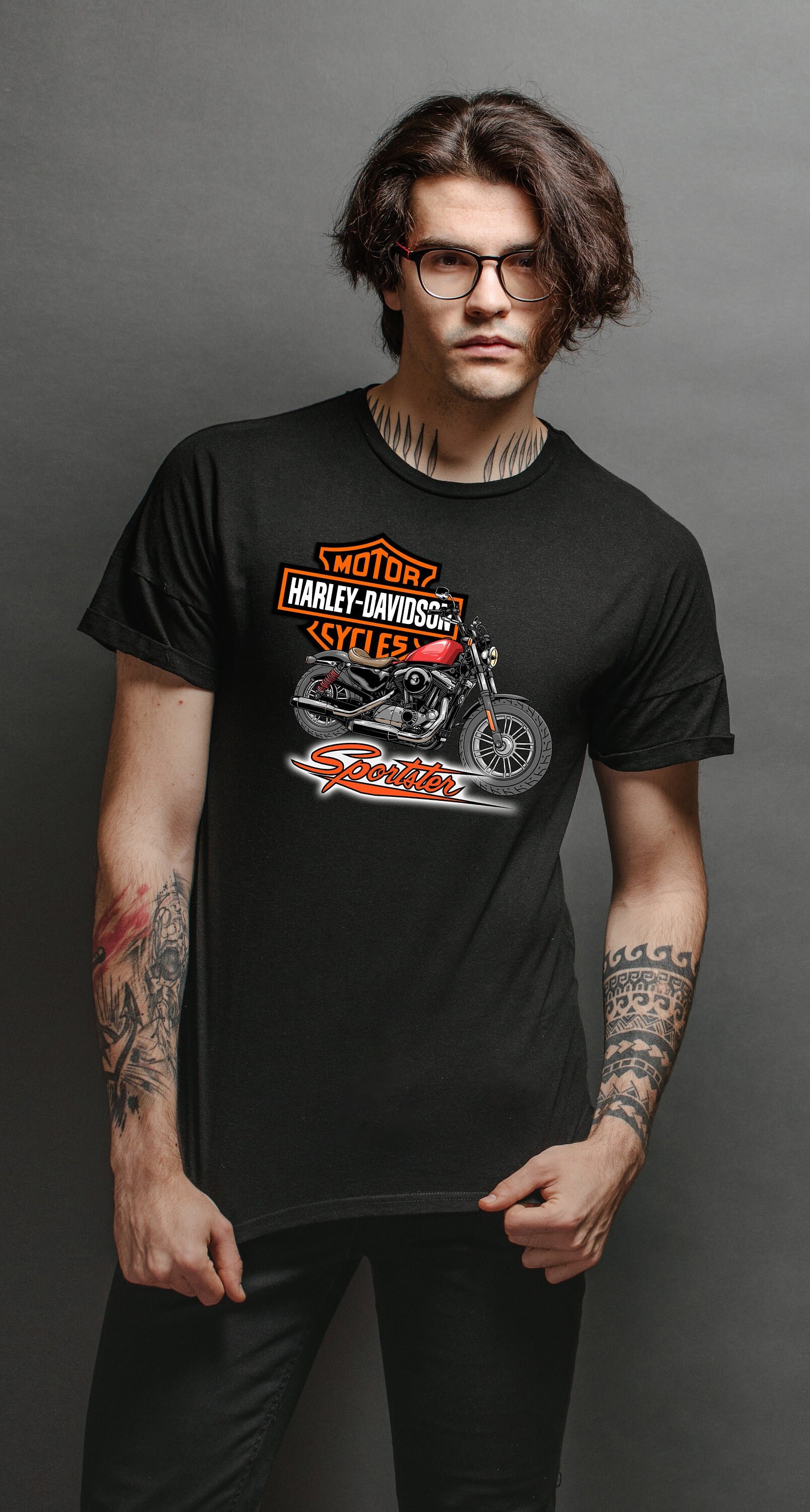 harley davidson sportster t-shirt – Fitjiva Art Store