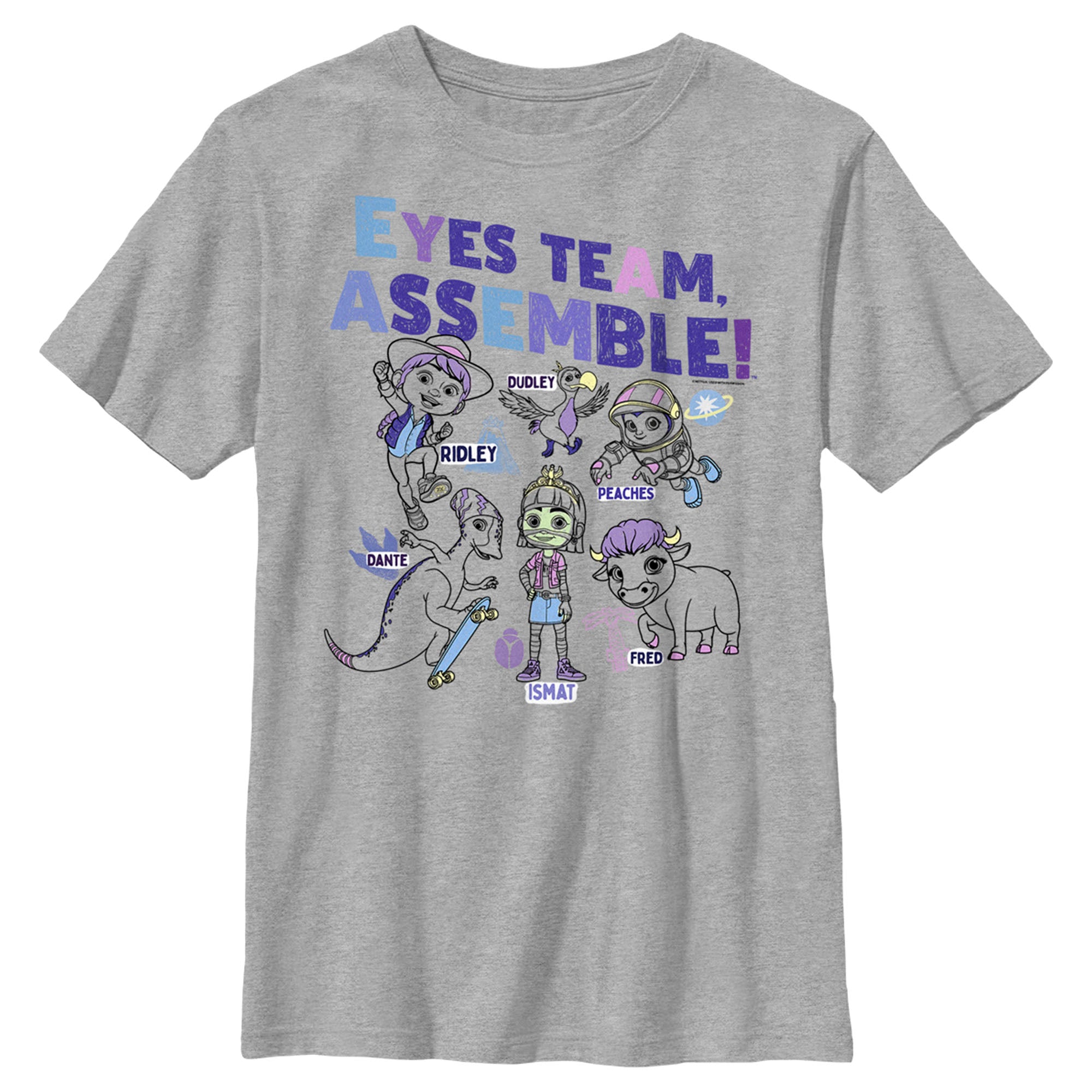 Boy’S Ridley Jones Eyes Team, Assemble! T-Shirt