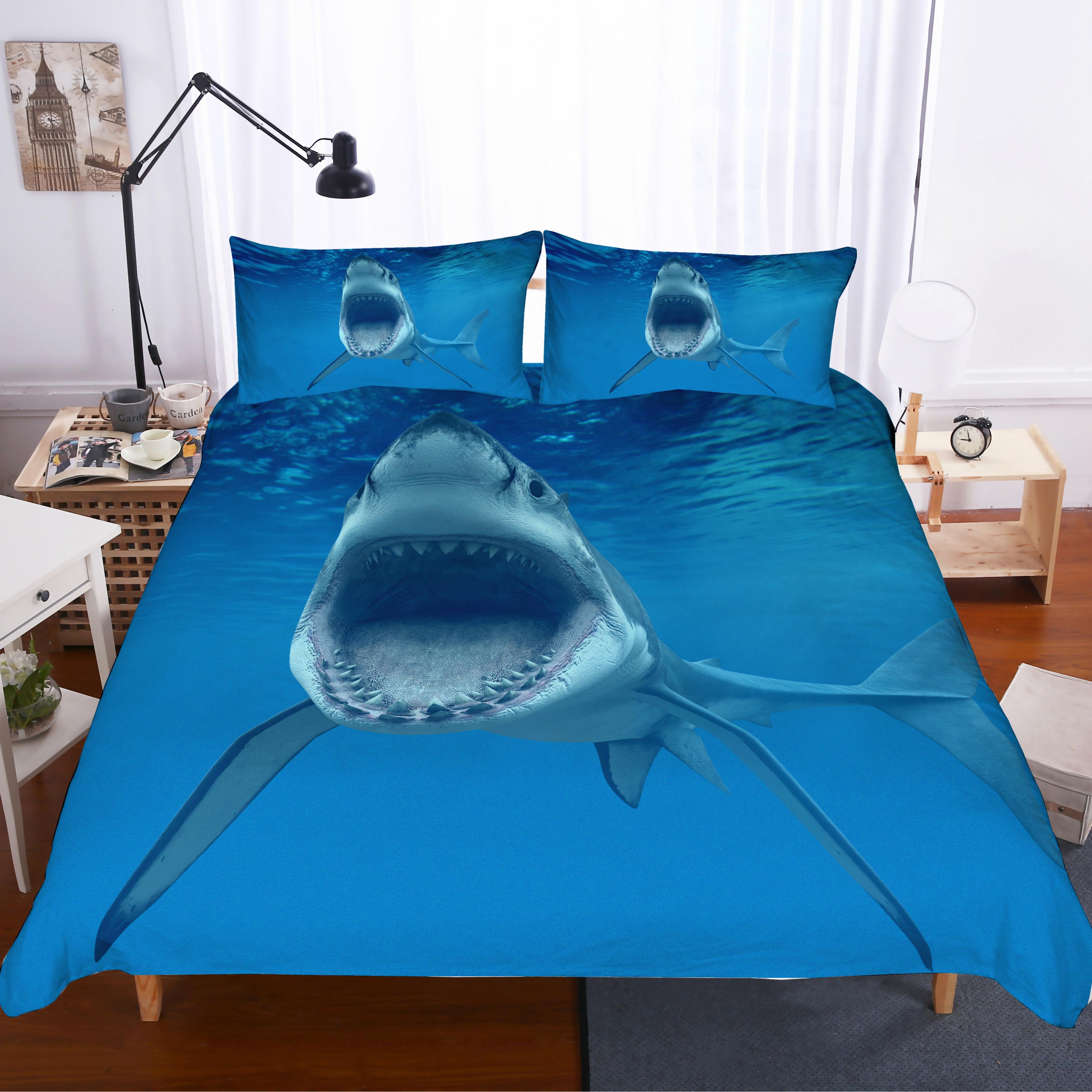 3D Animals Shark Quilt Cover Set Bedding Set Pillowcases 43