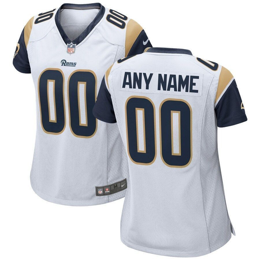 Los Angeles Rams Wo2018 Custom Game White 3D Jersey