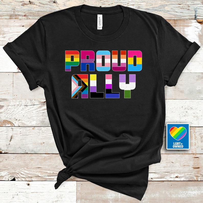 Gift For Gay, Lesbian, Proud Ally Flag T-Shirt, Gay Pride Lgbtq Shirt, Ally T Shirt, Lgbt Shirt