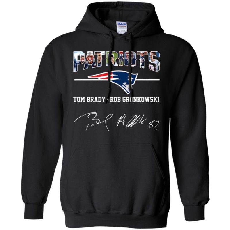 New England Patriots Tom Brady, Rob Gronkowski Shirt G185 Gildan Pullover Hoodie 8 Oz.